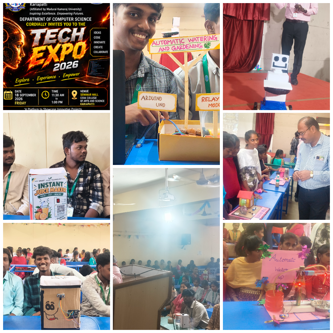 The Department of Computer Science organized a Tech Expo on 18.09.2026.